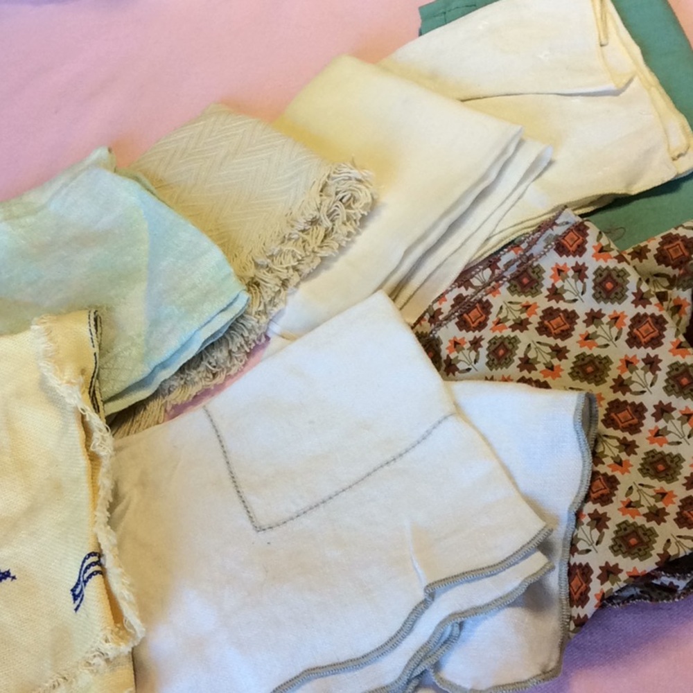 FINAL SALE PRICE 10 Pc Variety Pack Vintage Napkins